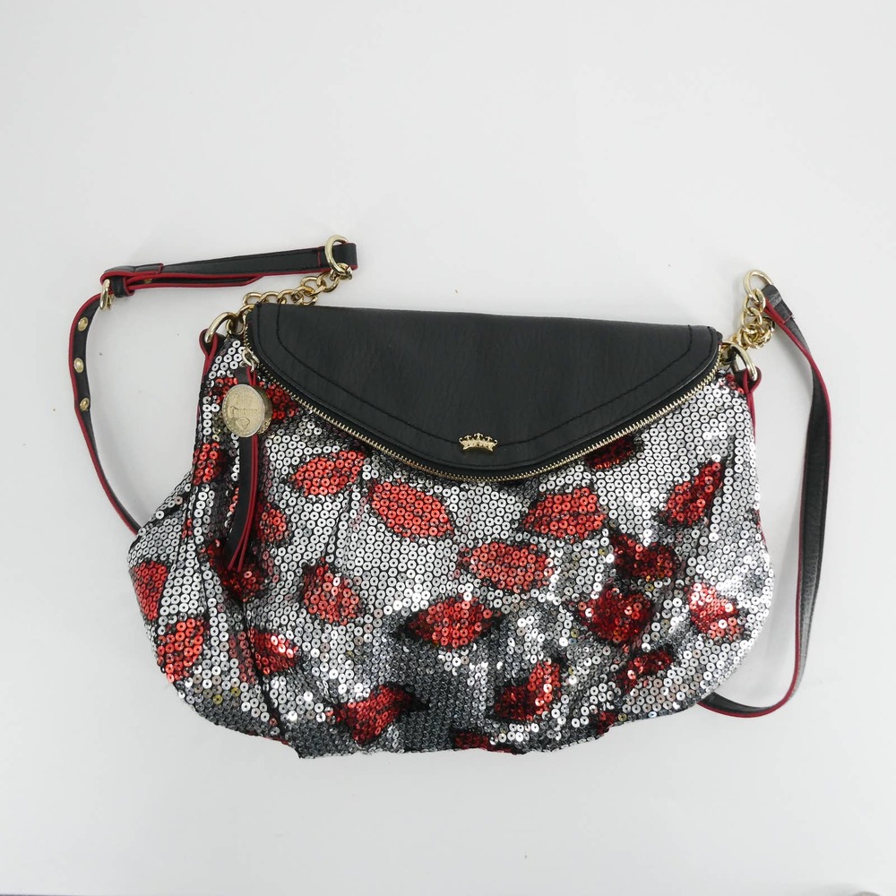 Juicy Couture | Women's Sequin Lips Crossbody Bag, Red, OS